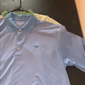 Blue dry fit quail hollow golf polo